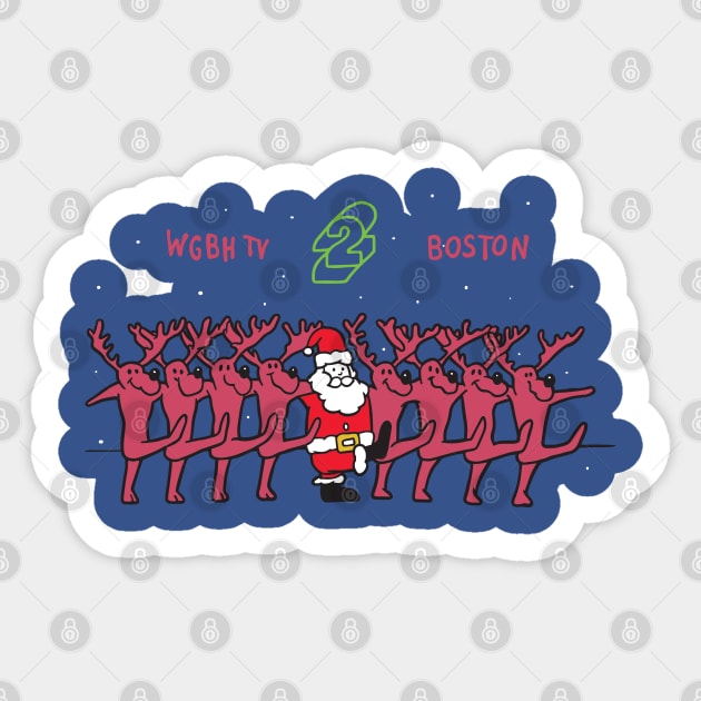 WGBH Boston Christmas Bumper (70's-80's) Sticker by Chewbaccadoll